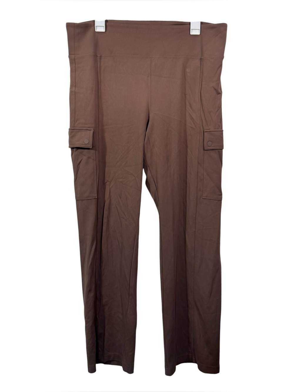 Athleta Brown Taupe Delancey Straight Leg Athletic Cargo Pants
